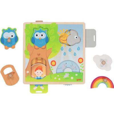 GOKI Puzzle - Eule im Baum - 4 Stück - 21,8x22,5cm - Holz GOKI Puzzle - Eule im Baum - 4 Stück - 21,8x22,5cm - Holz