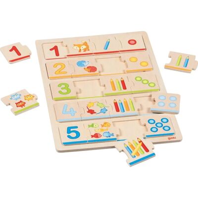 Goki Holzpuzzle Lernen Zählen - Puzzle Goki Holzpuzzle Lernen Zählen - Puzzle