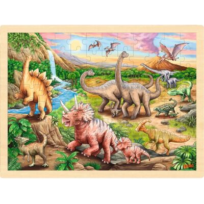 Goki Holzpuzzle Dinosaurierpfad - 96 Teile - Puzzle Goki Holzpuzzle Dinosaurierpfad - 96 Teile - Puzzle
