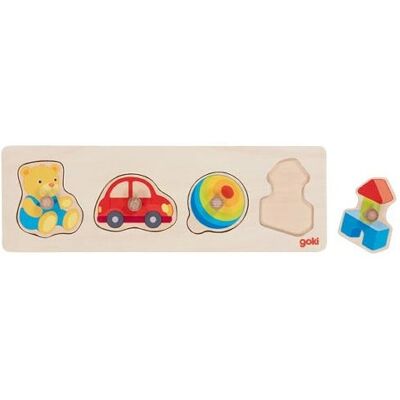 Goki 57356 Drewniane puzzle kształtów dla dzieci - 4 szt. Goki 57356 Drewniane puzzle kształtów dla dzieci - 4 szt.