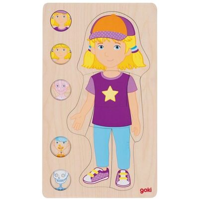 GOKI Puzzle Dívka - Lidské Tělo 29 dílků 17,7x29,8cm GOKI Puzzle Dívka - Lidské Tělo 29 dílků 17,7x29,8cm