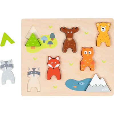 Puzzle animali selvatici GOKI - Legno, 9 pezzi, 28,5x23,5cm, per 2+ anni Puzzle animali selvatici GOKI - Legno, 9 pezzi, 28,5x23,5cm, per 2+ anni