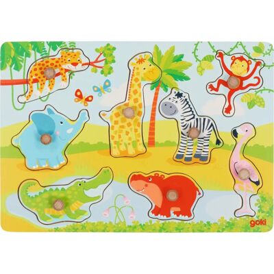 Goki Holzpuzzle Afrikanische Tierkinder - Lernpuzzle für Kinder Goki Holzpuzzle Afrikanische Tierkinder - Lernpuzzle für Kinder