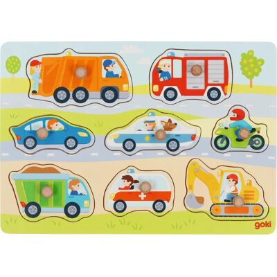 Goki 57400 - Wooden Vehicle Puzzle - Educational Toy Goki 57400 - Wooden Vehicle Puzzle - Educational Toy