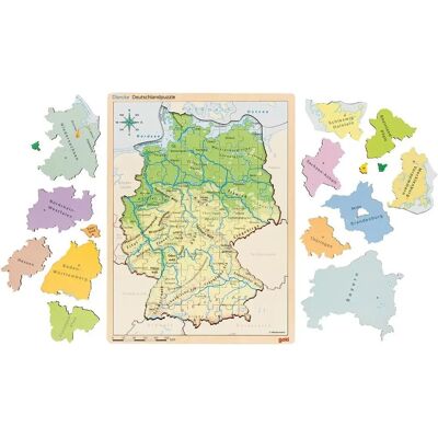 Goki Deutschland Mehrschicht Holzpuzzle - 98 Teile Goki Deutschland Mehrschicht Holzpuzzle - 98 Teile