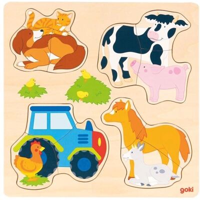 Goki Boerderijdieren Puzzel - Educatief Speelgoed voor Kinderen Goki Boerderijdieren Puzzel - Educatief Speelgoed voor Kinderen