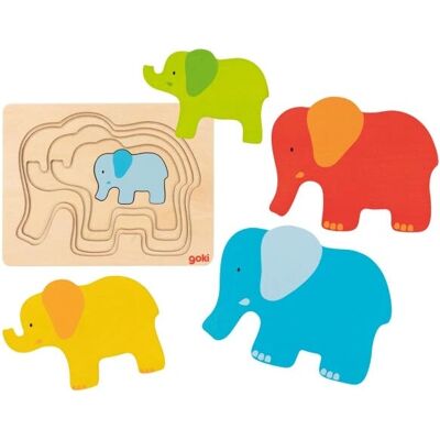 Goki Model 57450 Multi-Layer Elephant Puzzle - Puzzle Goki Model 57450 Multi-Layer Elephant Puzzle - Puzzle