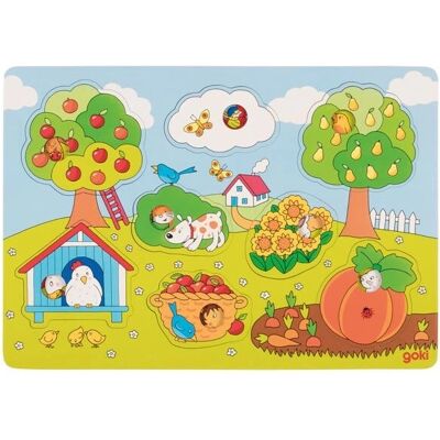 Goki 57473 Puzzle - Puzzle in legno per bambini in fattoria Goki 57473 Puzzle - Puzzle in legno per bambini in fattoria