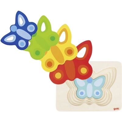 Goki 57486 Puzzle - Puzzle stratificato di legno con 5 pezzi Goki 57486 Puzzle - Puzzle stratificato di legno con 5 pezzi