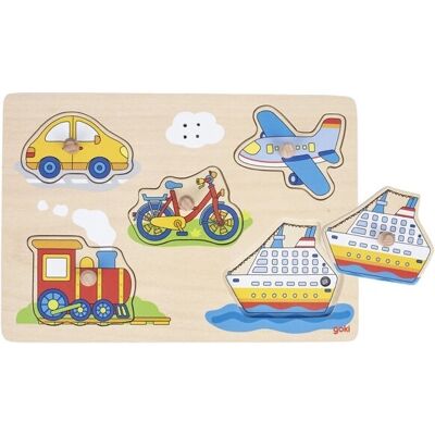 Goki 57519 Puzzle di Veicoli - Giocattolo Educativo in Legno Goki 57519 Puzzle di Veicoli - Giocattolo Educativo in Legno