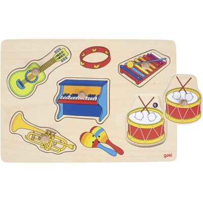 Goki Modell Formen Puzzle - Musikinstrumente - 5 pcs. Goki Modell Formen Puzzle - Musikinstrumente - 5 pcs.