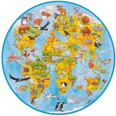 Goki 57711 Puzzle - Runde XXL Weltkarte - 49 Teile Goki 57711 Puzzle - Runde XXL Weltkarte - 49 Teile