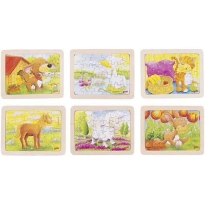 Goki 57807 Puzzle - Puzzle in Legno Animali 6 Pezzi Goki 57807 Puzzle - Puzzle in Legno Animali 6 Pezzi