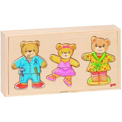 Goki Puzzle di Costumi Famiglia Orsi - 36 Pezzi Goki Puzzle di Costumi Famiglia Orsi - 36 Pezzi
