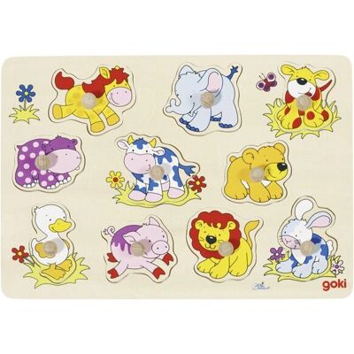 Goki 57838 Tierformen Puzzle - Bildendes Holzspielzeug Goki 57838 Tierformen Puzzle - Bildendes Holzspielzeug