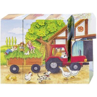 Goki 57839 Holzfarm Blockpuzzle - Pädagogisches Spielzeug Goki 57839 Holzfarm Blockpuzzle - Pädagogisches Spielzeug