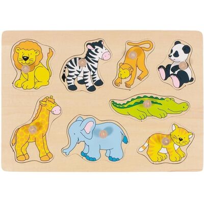 Goki Wild Animal Puzzle - Educational Wooden Plaything Goki Wild Animal Puzzle - Educational Wooden Plaything
