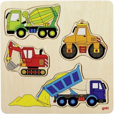 Goki 57901 Puzzle di forme 12 pezzi Veicoli Goki 57901 Puzzle di forme 12 pezzi Veicoli