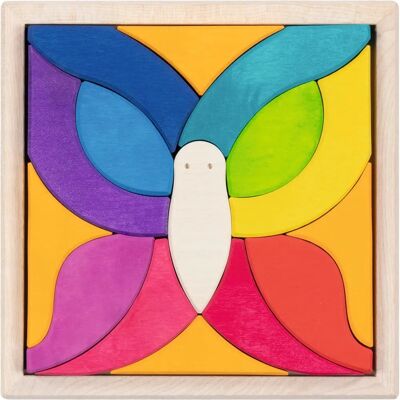 Goki Evolution: Schmetterlings- und Mosaikpuzzle - 15 Teile, Holz Goki Evolution: Schmetterlings- und Mosaikpuzzle - 15 Teile, Holz