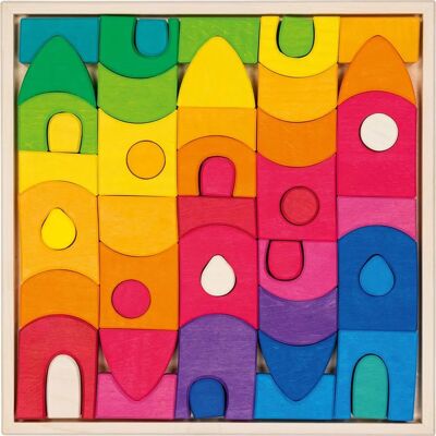 Goki Evolution: Blocs de Construction MORGANA - Bois, 50 pcs, 33x33x3cm - Publicité Goki Evolution: Blocs de Construction MORGANA - Bois, 50 pcs, 33x33x3cm - Publicité