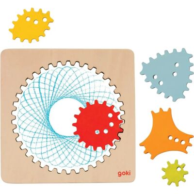 Goki Houten Spirograaf Tekenset - Zeichen Set Goki Houten Spirograaf Tekenset - Zeichen Set