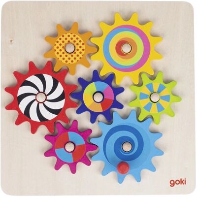 Goki Model 8-piece Gear Puzzle - Puzzle Game Goki Model 8-piece Gear Puzzle - Puzzle Game