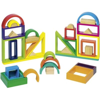 Goki 58655 Spielzeug Bausteine - Bildung Holz Geometrische Formen Goki 58655 Spielzeug Bausteine - Bildung Holz Geometrische Formen