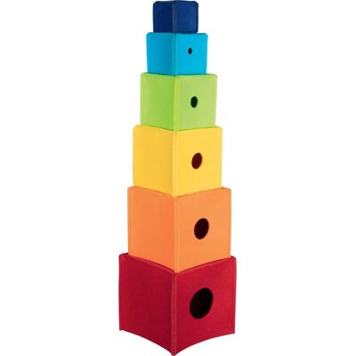 Goki tęczowe klocki z filcu - 62cm - Zabawka edukacyjna Goki tęczowe klocki z filcu - 62cm - Zabawka edukacyjna