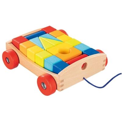 Goki 58719 - Carrito con 20 bloques de construcción Goki 58719 - Carrito con 20 bloques de construcción