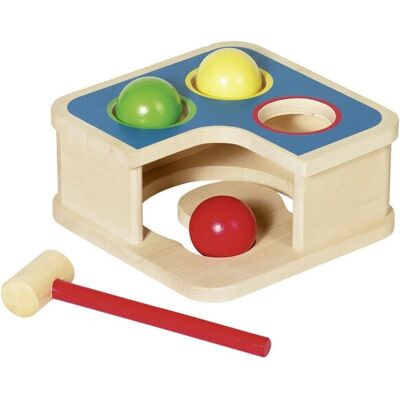 Goki 58864 - Multi-color Wooden Hammer and Ball Track - Ball Circuit & Hammering Toy Goki 58864 - Multi-color Wooden Hammer and Ball Track - Ball Circuit & Hammering Toy
