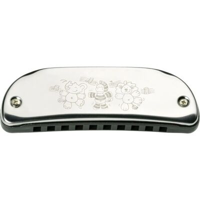 Jouet musical Goki 61954 - Harmonica argentée - Publicité Jouet musical Goki 61954 - Harmonica argentée - Publicité