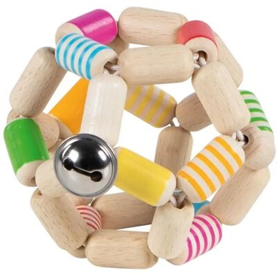 Goki Baby - Elastischer Holzball - Baby Rassel - Spielzeug Goki Baby - Elastischer Holzball - Baby Rassel - Spielzeug