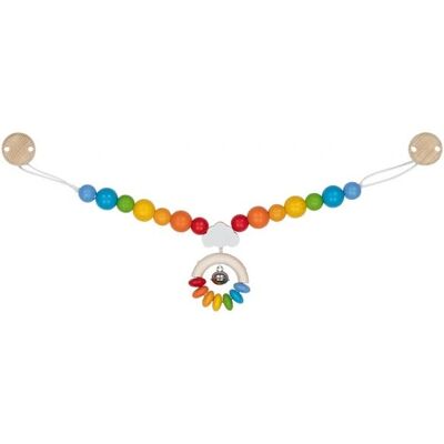 Goki Mobile bébé - Chaîne de landau en bois arc-en-ciel Goki Mobile bébé - Chaîne de landau en bois arc-en-ciel