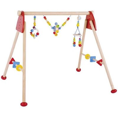 Goki Babygym/Spielmatte - Naturholz, Regenbogenfarben Goki Babygym/Spielmatte - Naturholz, Regenbogenfarben