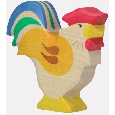 Holztiger - Figurine en Bois - Coq - Beige/Rouge - Jeu & Décoration - Publicité Holztiger - Figurine en Bois - Coq - Beige/Rouge - Jeu & Décoration - Publicité