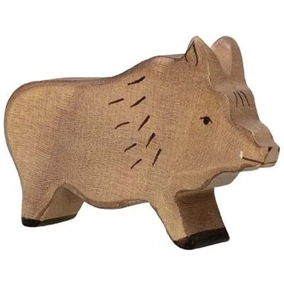 Holztiger Wildschwein Eber - Holzfigur - Braun - 11,5x2,8x8cm - Holzfigur Holztiger Wildschwein Eber - Holzfigur - Braun - 11,5x2,8x8cm - Holzfigur