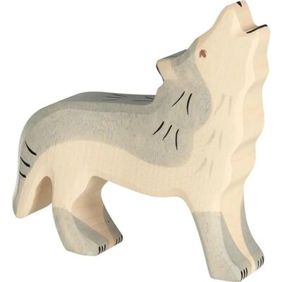 Figure en bois Loup Holztiger - Finition Naturelle Figure en bois Loup Holztiger - Finition Naturelle