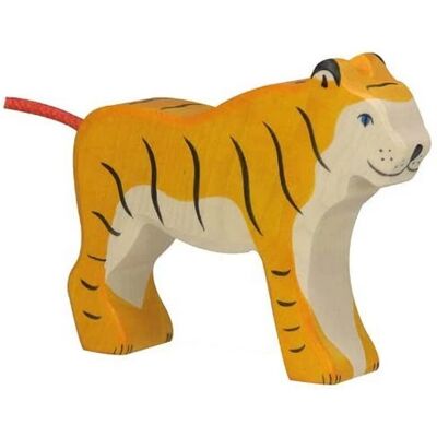 Holztiger Tijger Houten Figurine - 14cm - Kindvriendelijk & Handgemaakt Holztiger Tijger Houten Figurine - 14cm - Kindvriendelijk & Handgemaakt