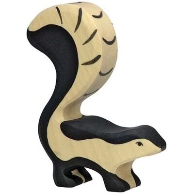 Figurine en bois Holztiger - Mouffette - Qualité Européenne Figurine en bois Holztiger - Mouffette - Qualité Européenne