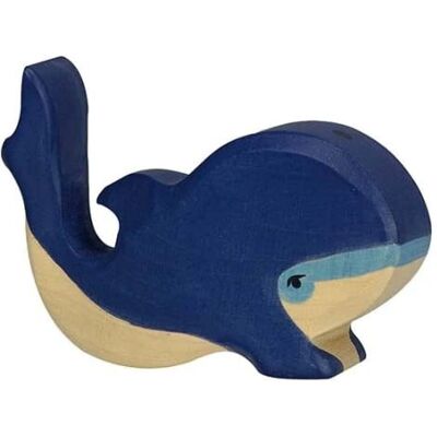 Figurine en Bois de Baleine Bleue Holztiger - Jouet & Décoration - Publicité Figurine en Bois de Baleine Bleue Holztiger - Jouet & Décoration - Publicité