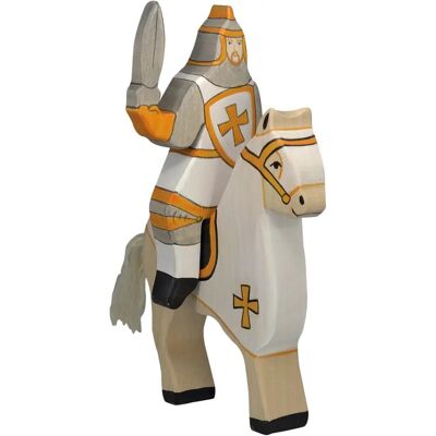 Figurine en Bois Holztiger - Chevalier Blanc - Qualité Européenne - Publicité Figurine en Bois Holztiger - Chevalier Blanc - Qualité Européenne - Publicité