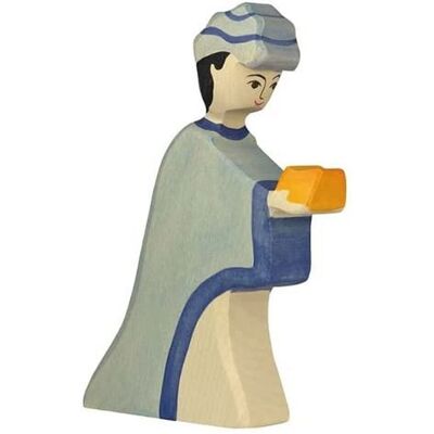 Figurine de Noël Bleue Holztiger - Crèche en Bois - Publicité Figurine de Noël Bleue Holztiger - Crèche en Bois - Publicité