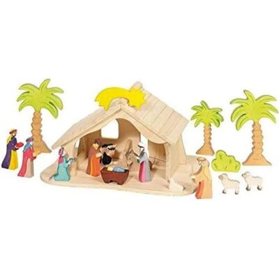 Holztiger Houten Huis - Kerststal, Poppenhuis, Boerderij - 58x44.5x31cm Holztiger Houten Huis - Kerststal, Poppenhuis, Boerderij - 58x44.5x31cm