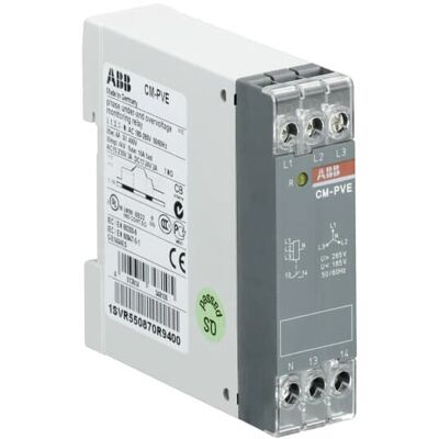ABB CMPVE1SVR550870R9400 - Moniteur de phase - 185-460V - 1 phase - Relais électrique - Rail DIN - Publicité ABB CMPVE1SVR550870R9400 - Moniteur de phase - 185-460V - 1 phase - Relais électrique - Rail DIN - Publicité