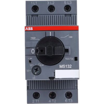 Interrupteur de protection moteur ABB - 2,5-4A, IP20, 45mm Interrupteur de protection moteur ABB - 2,5-4A, IP20, 45mm