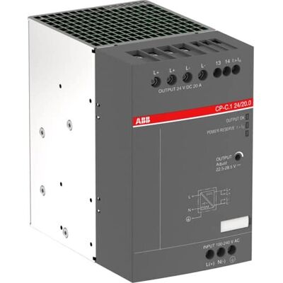 ABB Alimentation électrique - 24V, 20A, Montage sur rail DIN - Alimentation - Publicité ABB Alimentation électrique - 24V, 20A, Montage sur rail DIN - Alimentation - Publicité