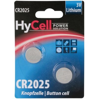 HyCell CR2025 Lithium Haushaltsbatterie - 2 Stück HyCell CR2025 Lithium Haushaltsbatterie - 2 Stück