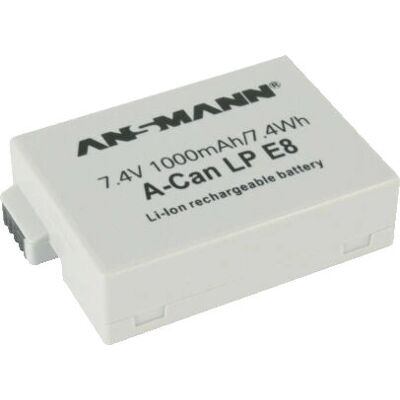 Batterie appareil photo Ansmann A-Can LP-E8 - 1000mAh, Li-Ion - Publicité Batterie appareil photo Ansmann A-Can LP-E8 - 1000mAh, Li-Ion - Publicité