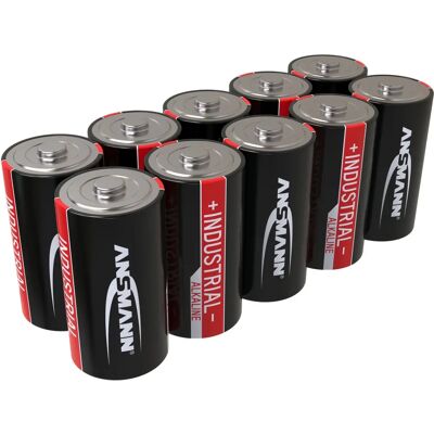 Ansmann Industriële Alkaline C Batterijen Doos van 10 - Zware Last Ansmann Industriële Alkaline C Batterijen Doos van 10 - Zware Last