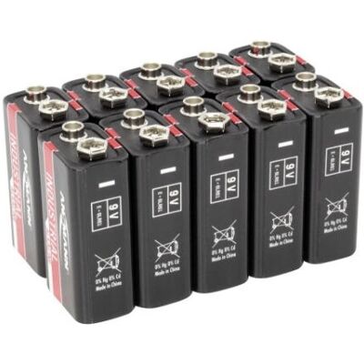 Ansmann 1505-0001 Huishoudbatterij - 9V Alkali Ansmann 1505-0001 Huishoudbatterij - 9V Alkali